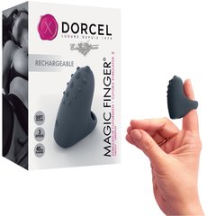 Вибронасадка на палец - Dorcel MAGIC FINGER Black перезаряжаемый, 3 режима работы