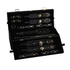 Роскошный набор для - BDSM Zalo Bondage Play Kit, 10 аксессуаров в кейсе, кожа, кристалл Swarovski